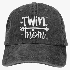 Twin Mom Black Cap, NWT